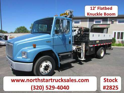 1998 Freightliner FL70 CAT Flatbed with Knuckle Boom for sale in ST Cloud, MN