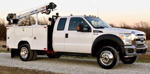 2014 Gas Powered Ford F-450 4X4 4,000 LB. Crane Service Truck - cars... for sale in Barnsdall, CA