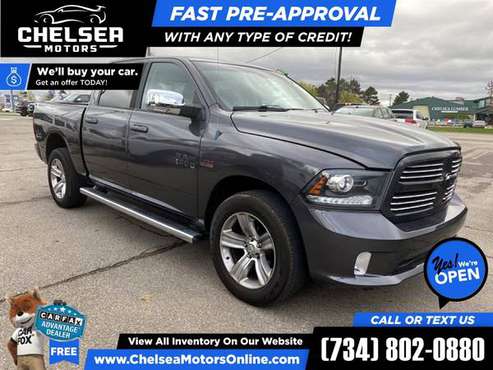 372/mo - 2014 Ram 1500 Sport 4WD! Crew 4 WD! Crew 4-WD! Crew Cab for sale in Chelsea, OH