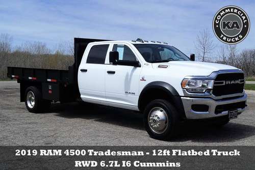 2019 RAM 4500 - 12ft Flatbed Truck - RWD 6 7L I6 Cummins (672107) for sale in Dassel, MN