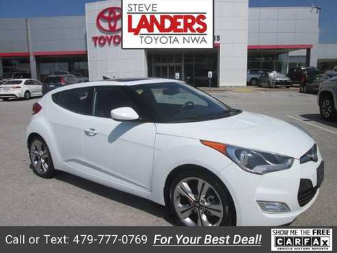 2016 Hyundai Veloster Base coupe White for sale in ROGERS, AR