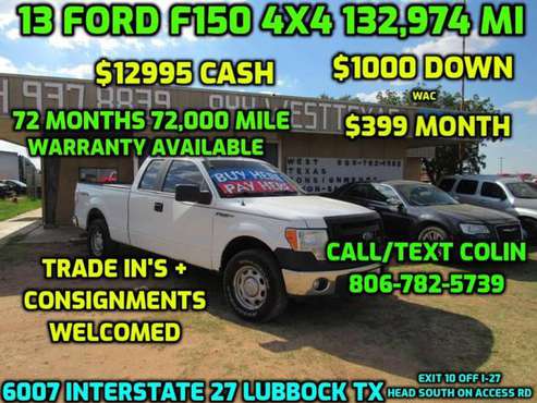 2013 FORD F150 SUPER CAB for sale in Lubbock, TX