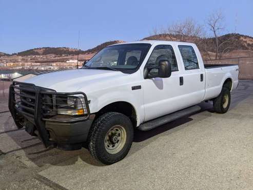 2002 FORD F-350 XL 6.8L V10 GAS 6-SPEED MANUAL CREW CAB LONG BOX 4X4... for sale in Rapid City, SD
