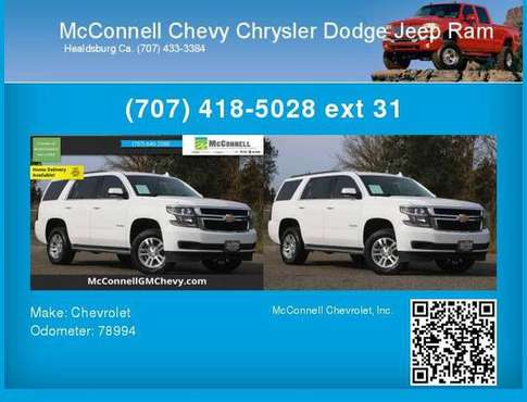 2015 Chevrolet Chevy Tahoe LT - - by dealer - vehicle for sale in Healdsburg, CA