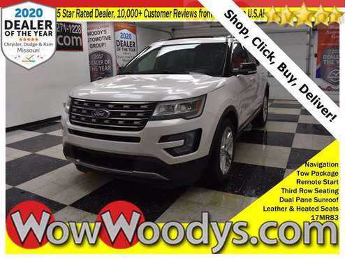 One Owner! 2017 Ford Explorer XLT White FINANCE ONLINE! Tow Package... for sale in Chillicothe, MO