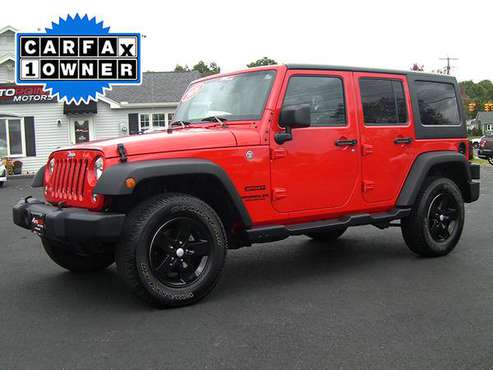 ★ 2016 JEEP WRANGLER UNLIMITED SPORT - SHARP SUV with ONLY 27k MILES for sale in Feeding Hills, NY