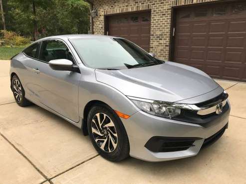 2018 Honda Civic LX Coupe Silver 31k mi - cars & trucks - by dealer... for sale in Monroe, NC