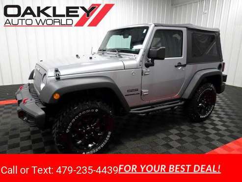 2013 Jeep Wrangler 4WD Sport hatchback Silver - cars & trucks - by... for sale in Branson West, AR