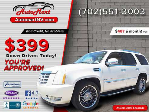 🚙😍Terrible Credit? Low Down? We got you! $399 down drives today!😍🚙 for sale in Las Vegas, NV