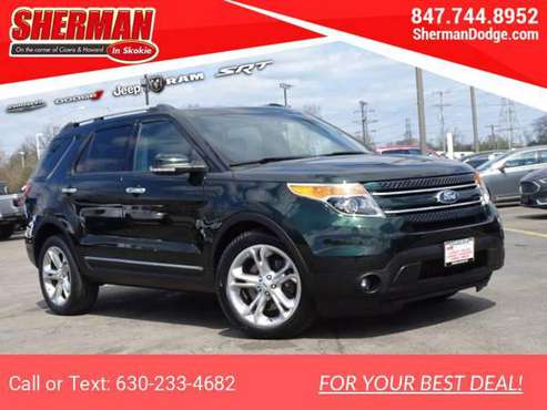 2013 Ford Explorer Limited suv Green Gem Metallic for sale in Skokie, IL