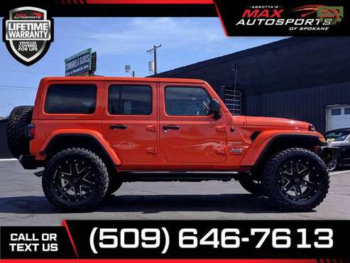 $743/mo - 2020 Jeep Wrangler Unlimited MAXED OUT SAHARA - LIFETIME... for sale in Spokane, WA