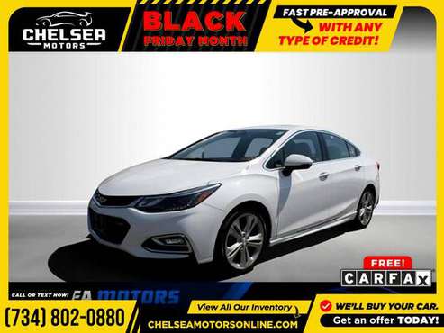 $223/mo - 2018 Chevrolet *Cruze* *Premier* - Easy Financing! - cars... for sale in Chelsea, OH