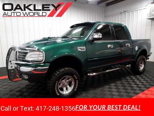 2001 Ford F150 SuperCrew XLT Crew Cab 4X4 pickup Green - cars & for sale in Branson West, MO