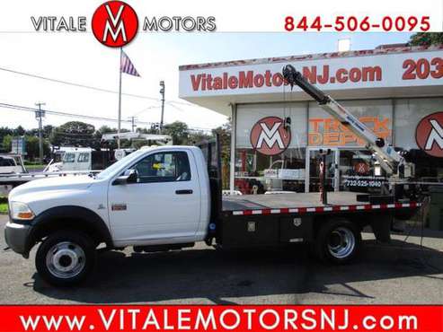 2011 RAM 5500 12 FLAT BED** CRANE TRUCK ** DIESEL 4X4 - cars &... for sale in South Amboy, PA
