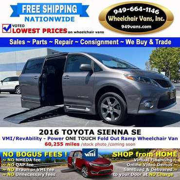 2016 Toyota Sienna SE Wheelchair Van BraunAbility - Power Fold Out for sale in TX