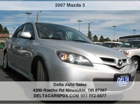 2007 Mazda Mazda3 S Hatchback Automatic Great Gas Mileage for sale in Milwaukie, OR