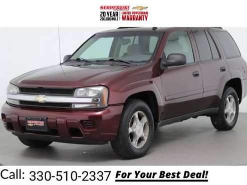 2007 Chevy Chevrolet TrailBlazer LS suv Bordeaux Red Metallic - cars... for sale in Tallmadge, OH