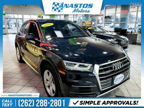2018 Audi Q5 Q 5 Q-5 FOR ONLY 448/mo! - - by dealer for sale in Kenosha, WI