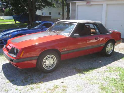 1986 Mustang GT Convertible 5.0 302 5 speed original 64k Red/red for sale in Lindenhurst, NY