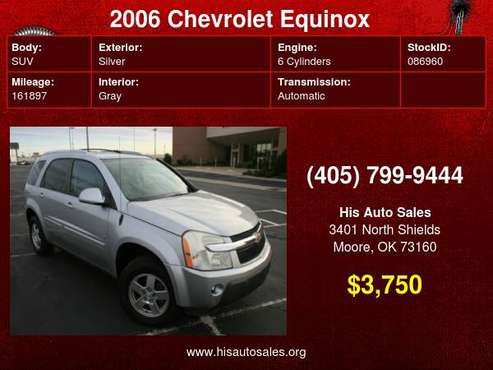 2006 Chevrolet Equinox 4dr 2WD LT - cars & trucks - by dealer -... for sale in MOORE, OK