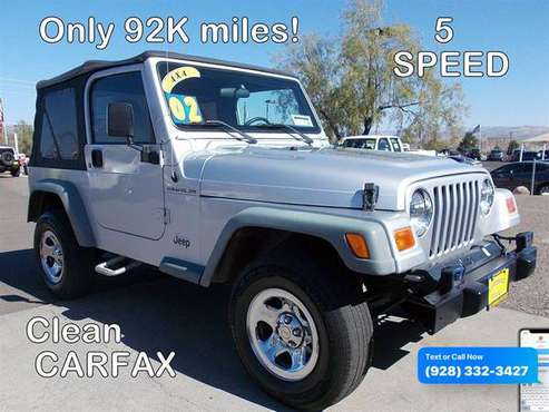 2002 Jeep Wrangler X - Call/Text - cars & trucks - by dealer -... for sale in Cottonwood, AZ