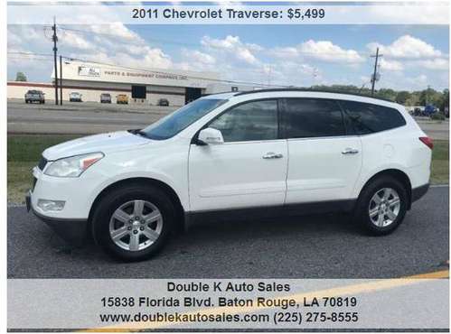 2011 CHEVROLET TRAVERSE LT 3RD ROW SUV LEATHER for sale in Baton Rouge , LA