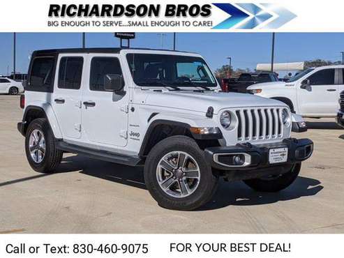 2019 Jeep Wrangler Unlimited Sahara Convertible Bright White... for sale in Floresville, TX
