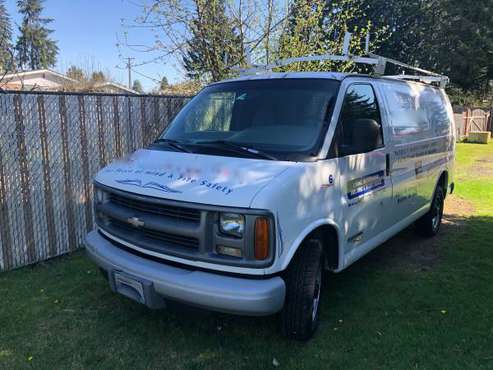 1999 Chevy Express 2500 Van w/Ladder rack & Tow package - cars & for sale in Olympia, WA