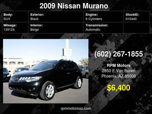 2009 Nissan Murano SL - cars & trucks - by dealer - vehicle... for sale in Phoenix, AZ