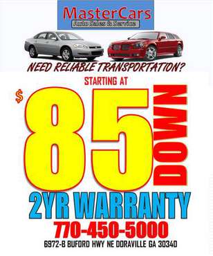 GET A CAR WITHIN YOUR BUDGET www.85down.com - cars & trucks - by... for sale in Atlanta, GA