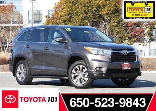 2015 Toyota Highlander AWD 4D Sport Utility / SUV XLE V6 - cars &... for sale in Redwood City, CA
