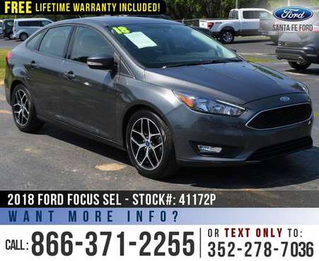 2018 Ford Focus SEL Sunroof - Backup Camera - Cruise Control for sale in Alachua, FL