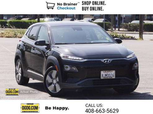 2019 Hyundai Kona EV Limited hatchback Ultra Black w/Gray Roof for sale in San Jose, CA