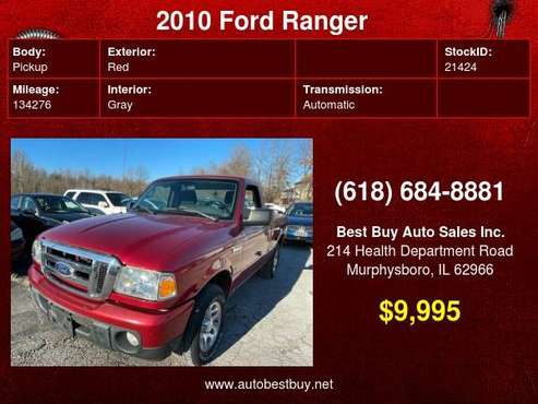 2010 Ford Ranger XL 4x2 2dr Regular Cab SB Call for Steve or Dean for sale in Murphysboro, IL