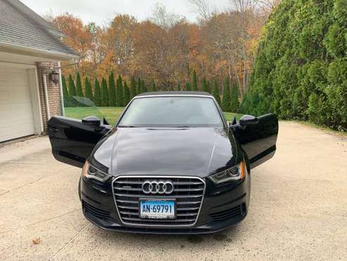 2015 Audi A3 cabriolet convertible, black with brown interior for sale in Wolcott, CT