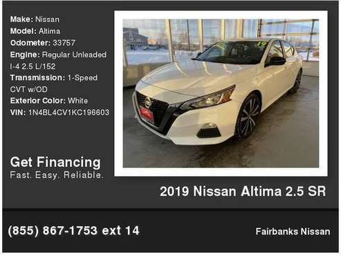 2019 Nissan Altima 2 5 Sr - - by dealer - vehicle for sale in Fairbanks, AK