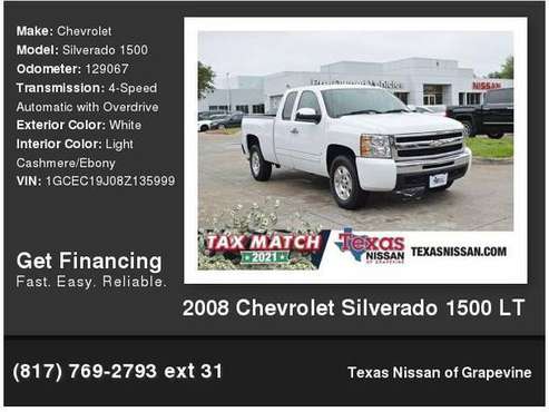 2008 Chevrolet Chevy Silverado 1500 LT - - by dealer for sale in GRAPEVINE, TX