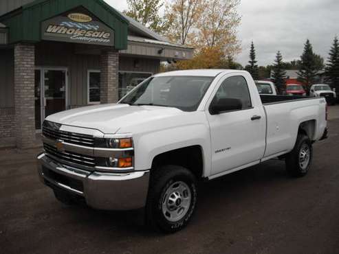 2015 chevrolet 2500hd regular cab long box 4x4 gas V8 4wd chevy for sale in Forest Lake, WI