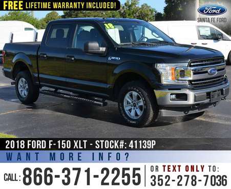 2018 FORD F150 XLT 4WD Ecoboost - SYNC - Cruise Control for sale in Alachua, GA