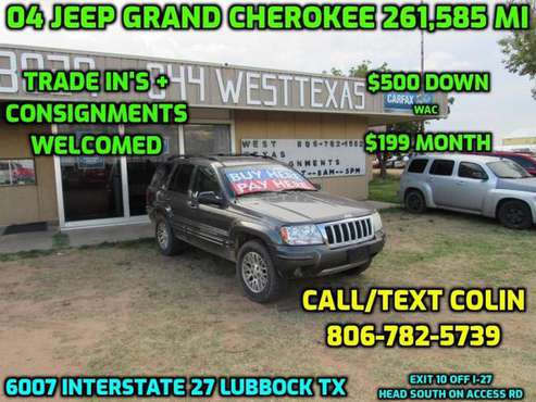 2004 JEEP GRAND CHEROKEE LIMITED for sale in Lubbock, TX
