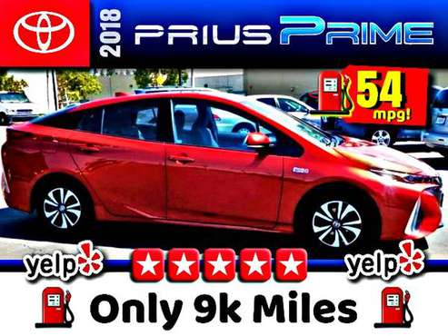 ONLY 9K MILES! 54 MPG! 2018 TOYOTA PRIUS PRIME PLUS! - cars & for sale in Orange, CA