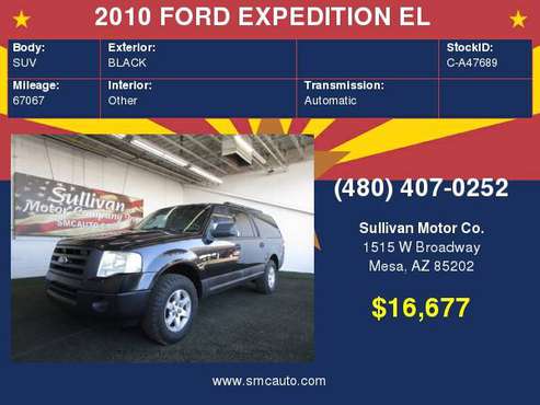 2010 FORD EXPEDITION EL 2WD 4dr XLT for sale in Mesa, AZ
