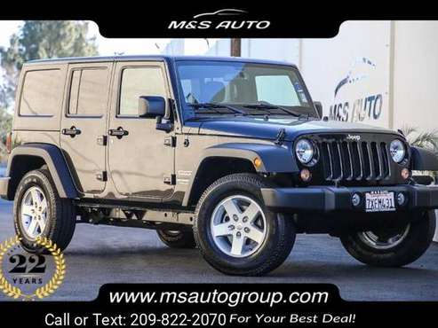2017 Jeep Wrangler Unlimited Sport suv Black Clearcoat - cars & for sale in Sacramento , CA