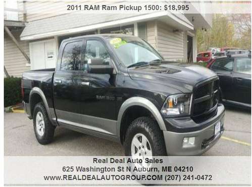 2011 RAM CREW CAB OUTDOORSMAN! ONE OWNER! LOW MILES! for sale in Auburn, ME