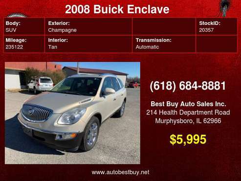 2008 Buick Enclave CXL AWD 4dr Crossover Call for Steve or Dean for sale in Murphysboro, IL