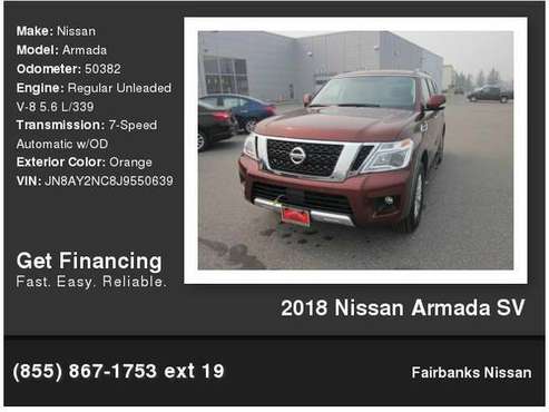 2018 Nissan Armada Sv for sale in Fairbanks, AK