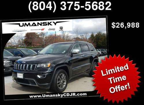 2017 Jeep Grand CherokeeCa Limited **BLACK FRIDAY Starts Early! Call... for sale in Charlotesville, VA