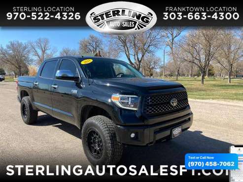 2018 Toyota Tundra 4WD Platinum CrewMax 5 5 Bed 5 7L (Natl) for sale in Sterling, CO