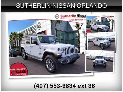 2018 Jeep Wrangler Unlimited Sahara - cars & trucks - by dealer -... for sale in Orlando, FL