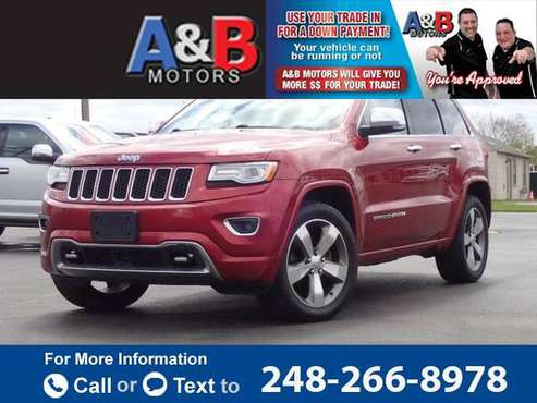 2015 Jeep Grand Cherokee Overland suv Red - - by for sale in Waterford Township, MI